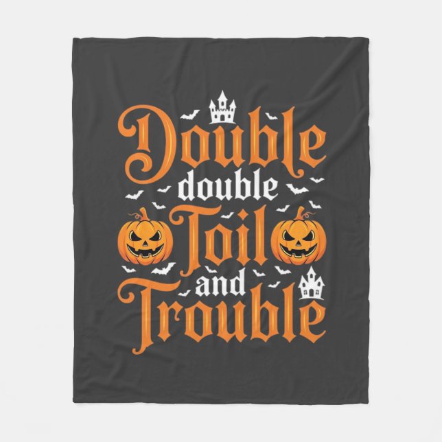 Halloween Double Double Toil and Trouble_1 Fleecedecke (Vorderseite)