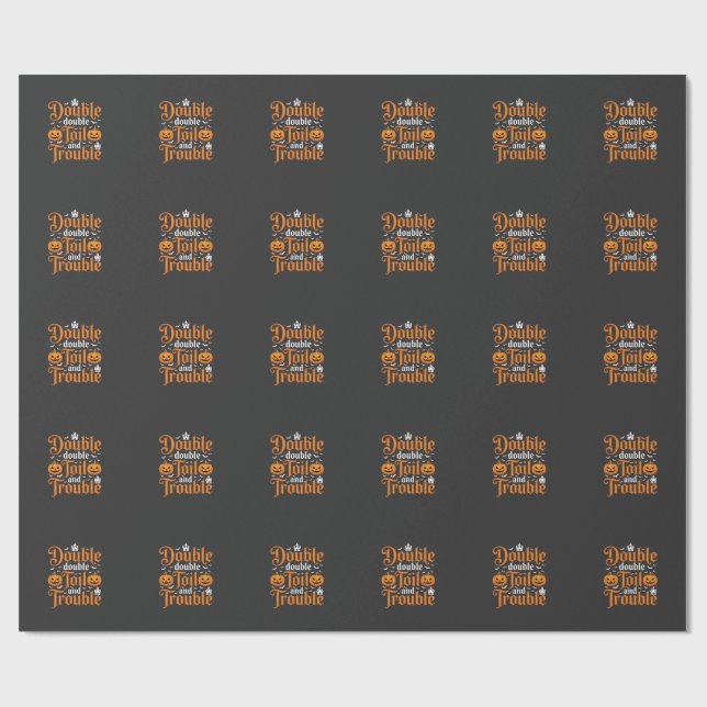 Halloween Double Double Toil and Trouble_1 Geschenkpapier (Flach)