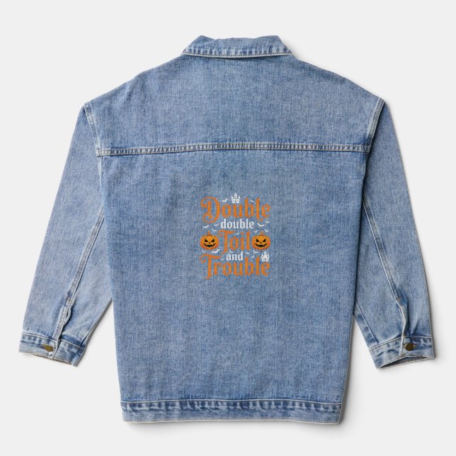 Halloween Double Double Toil and Trouble_1 Jeansjacke (Rückseite)