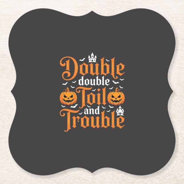 Halloween Double Double Toil and Trouble_1 Untersetzer (Vorderseite)