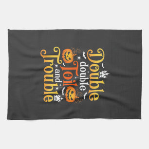 Halloween Double Double Toil and Trouble Hexe Geschirrtuch