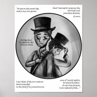 Halloween Dr. Jekyll and Mr. Hyde Gothic Art Print Poster
