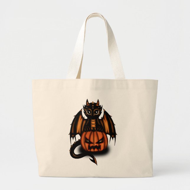 Halloween-Drache Jumbo Stoffbeutel (Vorne)