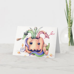 Halloween-Drache-Karte Karte