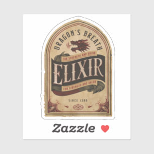 Halloween-Drachenatem-Elixir-Magie-Trank Aufkleber