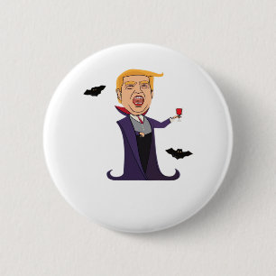 Halloween Dracula Funny Button