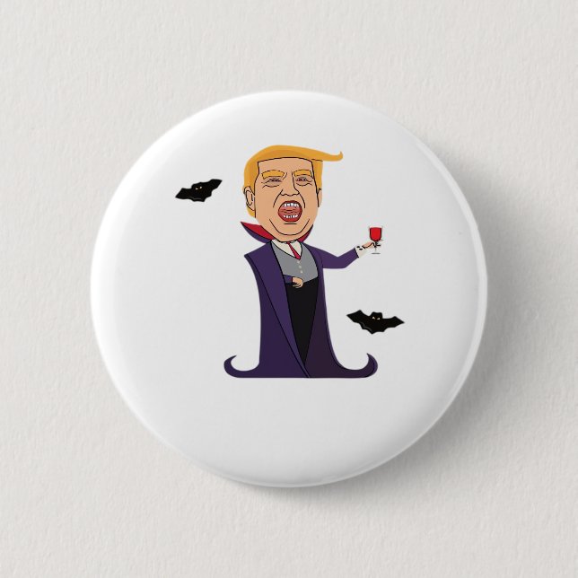 Halloween Dracula Funny Button (Vorderseite)