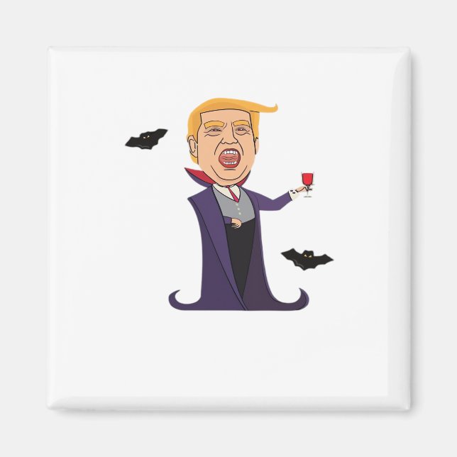 Halloween Dracula Funny Magnet (Vorne)