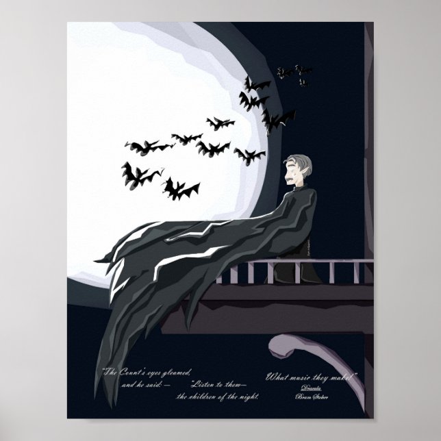 Halloween Dracula Kunstprint Poster (Vorne)