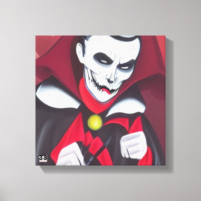 Halloween Dracula Leinwanddruck (Vorderseite)