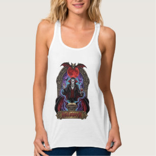 Halloween Dracula Roter Mond Fledermäuse Schädel_1 Tank Top