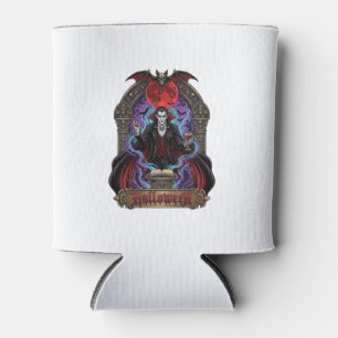 Halloween Dracula Roter Mond Fledermäuse Totenkopf Dosenkühler
