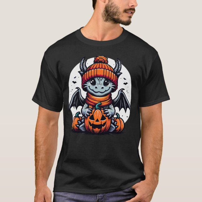 Halloween Dragon Pumpkin T-Shirt (Vorderseite)