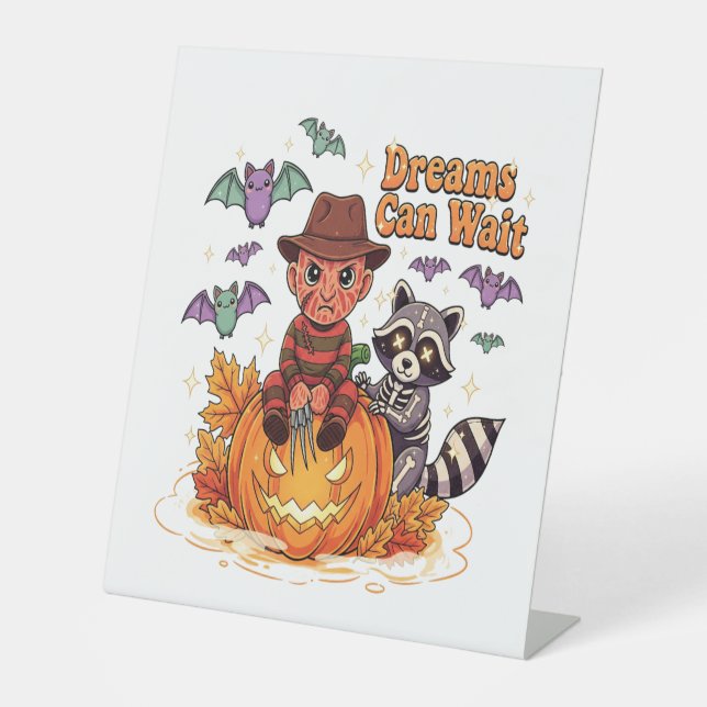 halloween Dream kann Horror Monster warten Sockelschild (Vorderseite)