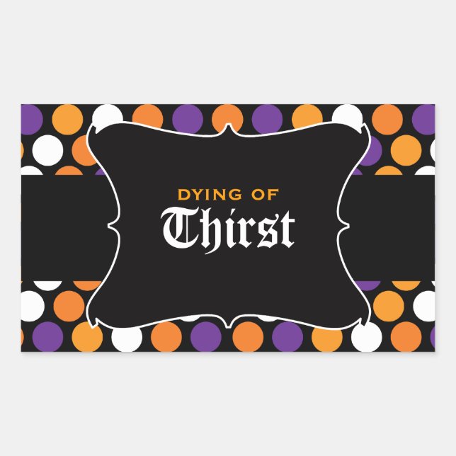 Halloween Drink/Leckerei Rechteckiger Aufkleber (Vorderseite)