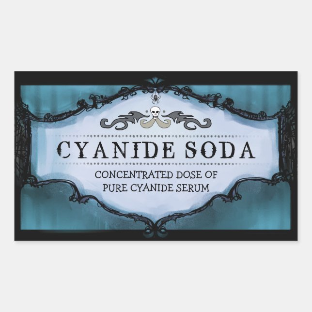 Halloween Drink oder Leckerei Labels Groß - Beängs Rechteckiger Aufkleber (Vorderseite)