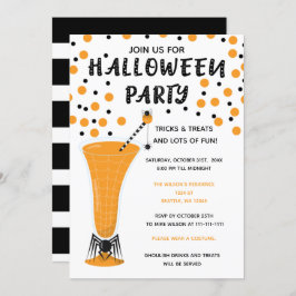 Halloween Drinks und Leckereien Halloween Einladung