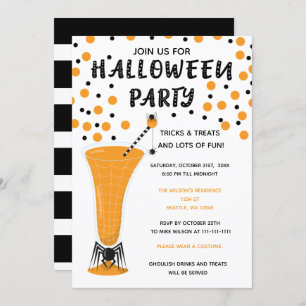 Halloween Drinks und Leckereien Halloween Einladung