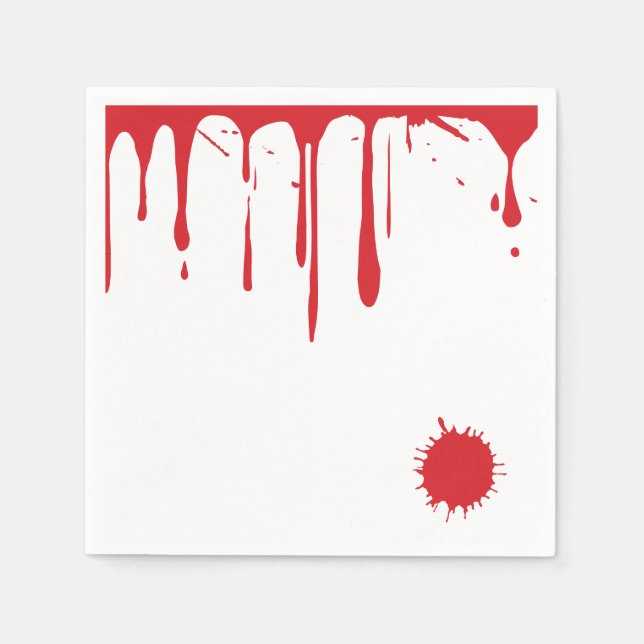 Halloween Dripping Gory Blood Spritzers Tod Serviette (Vorderseite)