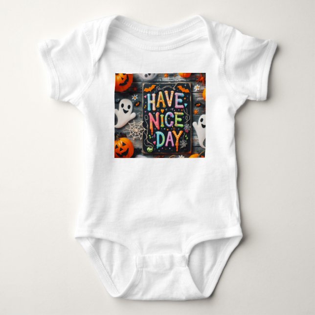 Halloween-Druck Baby Strampler (Vorderseite)