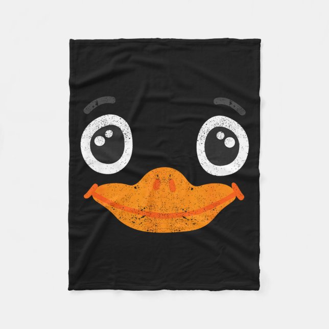 Halloween Duck Face Costume Animals Cute Easy Duck Fleecedecke (Vorderseite)