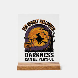 Halloween-Dunkelheits-Shirt Vintage-Hexen-Mond-Des Acrylschild