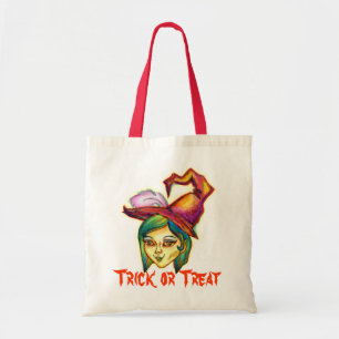 Halloween - dünne Hexe Tragetasche