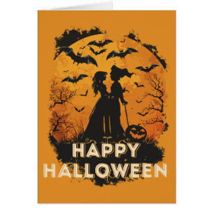 Halloween-Duo im Mondlicht