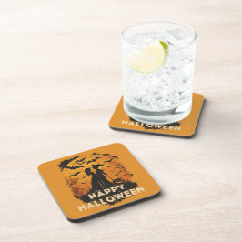 Halloween-Duo im Mondlicht Getränkeuntersetzer