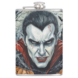 Halloween, Durstiger Vampir Durstig, Kürbisfeld Flachmann