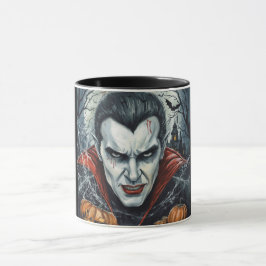 Halloween, Durstiger Vampir, Kürbisfeld Tasse