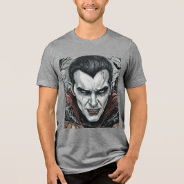 Halloween, Durstiger Vampir, Kürbisfeld Tri-Blend Shirt