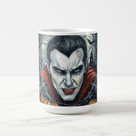 Halloween, Durstiger Vampir, Kürbisfeld Verwandlungstasse