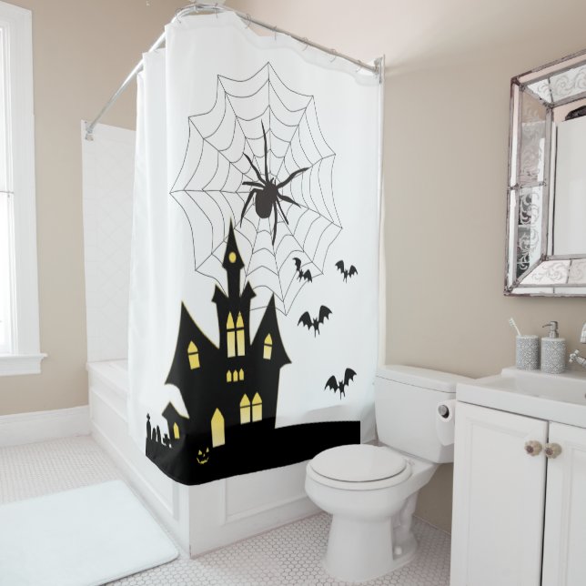 Halloween-Duschvorhang Spinne Duschvorhang (Beispiel)