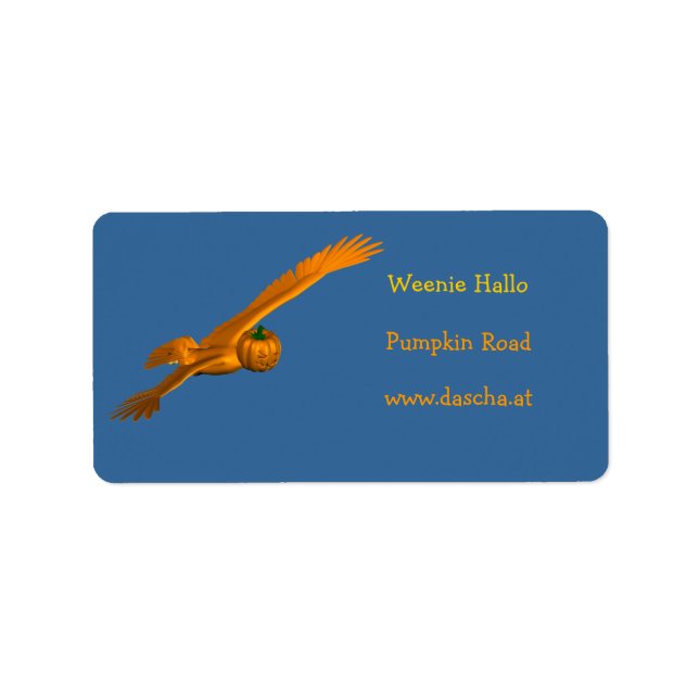 Halloween Eagle Adressaufkleber (Vorne)