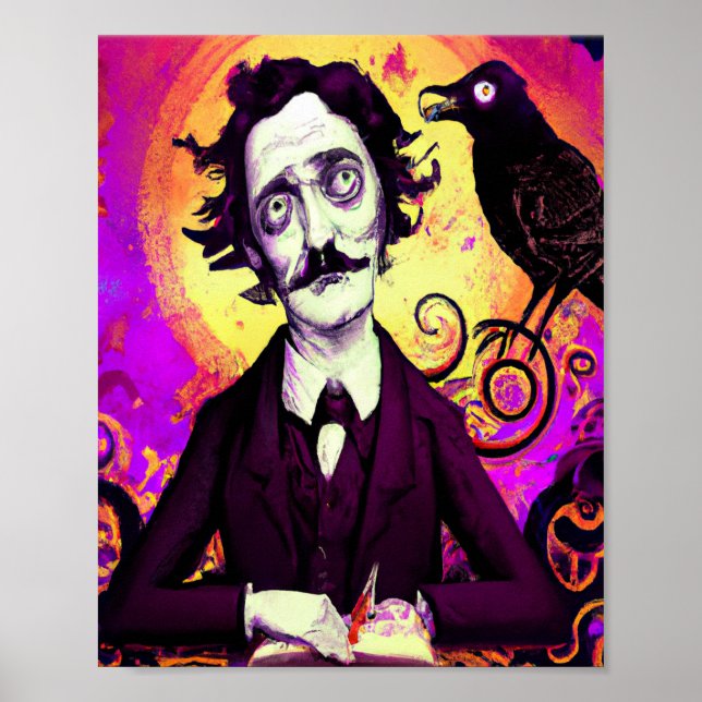 Halloween, Edgar Allen Poe, Raven, Nevermore Poster (Vorne)