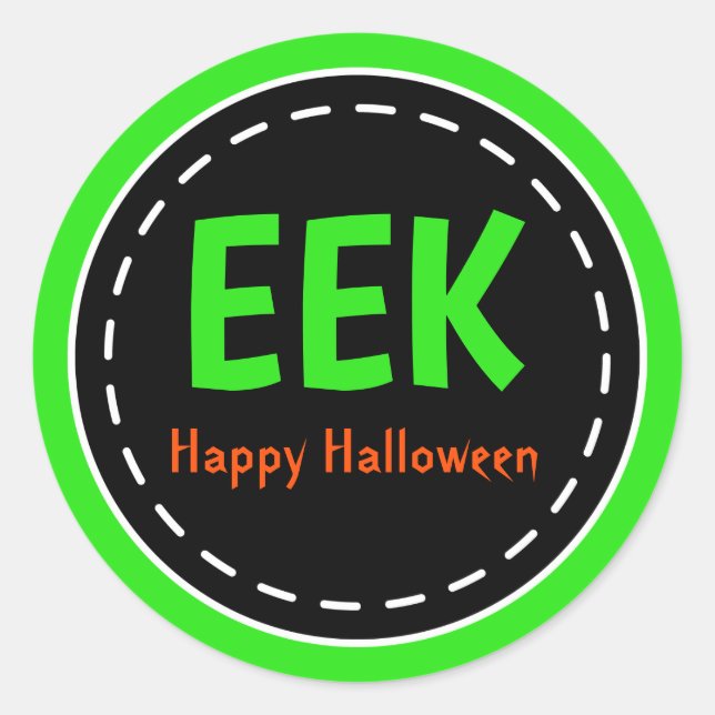 Halloween Eek Leckerei Party Stickers (Vorderseite)