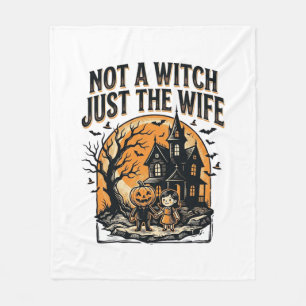 Halloween Ehefrau Shirt Vintage Spukhaus Design Fleecedecke