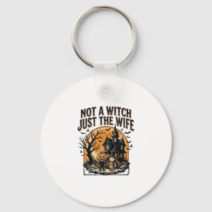 Halloween Ehefrau Shirt Vintage Spukhaus Design Schlüsselanhänger