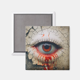 Halloween ein Auge, das Blut schneidet Magnet