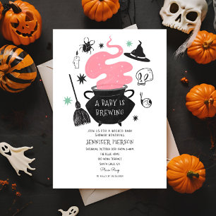 Halloween, ein Baby, braut eine Babydusche Einladung
