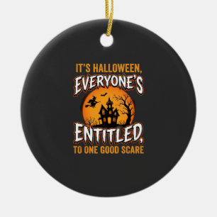 Halloween Ein Guter Schreck Zitat des Spukhauses Keramik Ornament