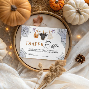 Halloween Ein Kleiner Boo Windel-Raffle-Tickets Begleitkarte
