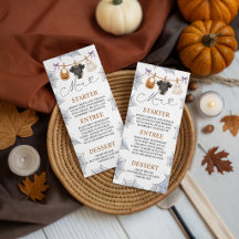 Halloween Ein Kleiner Gruß 4x9 Speisekartenkarte