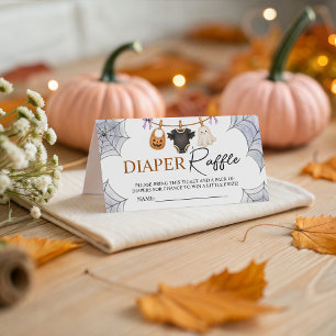Halloween Ein kleines Boo-Windel-Raffle-Tickets Begleitkarte