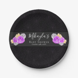 Halloween eine kleine Boo Floral Baby Dusche Pappteller