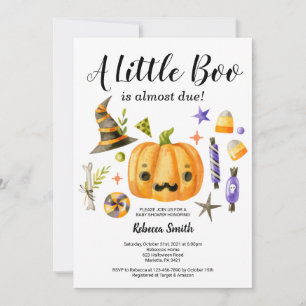 Halloween eine kleine Boo Pumpkin Baby Dusche Einladung
