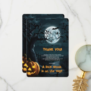 Halloween eine kleine Spook Pumpkin Baby Dusche Dankeskarte