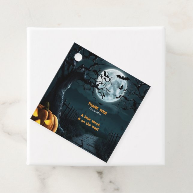 Halloween eine kleine Spook Pumpkin Baby Dusche Geschenkanhänger (Beispiel)