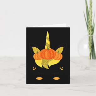 Halloween-Einhorn-Gesicht Thanksgiving-Kürbisse Mä Karte